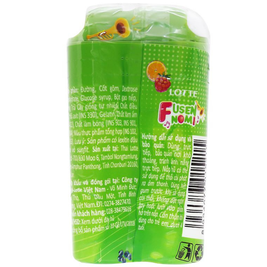 Lotte Fusen No Mi Gum Mixed Fruit 15g x 25 Jars x 12 Boxes