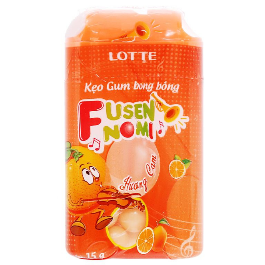 Lotte Fusen No Mi Chewing Gum Orange 15g x 25 Jars x 12 Boxes