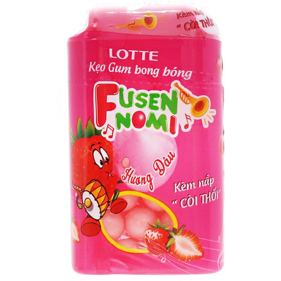Lotte Fusen No Mi Gum Strawberry 15g x 25 Jars x 12 Boxes