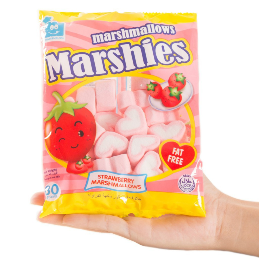 Marshies Strawberry Marshmallow 80g x 24 Bags