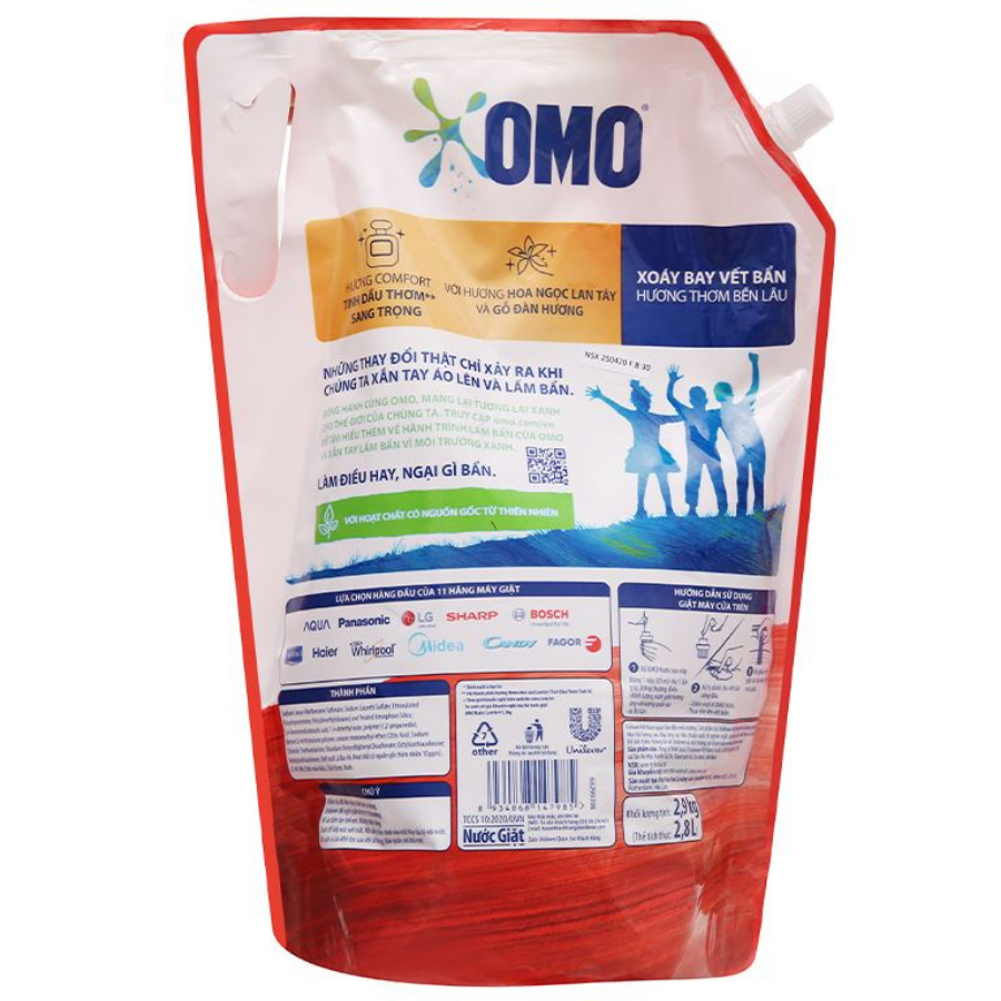 OMO Matic Comfort Liquid 2.9kg x 4 Bags