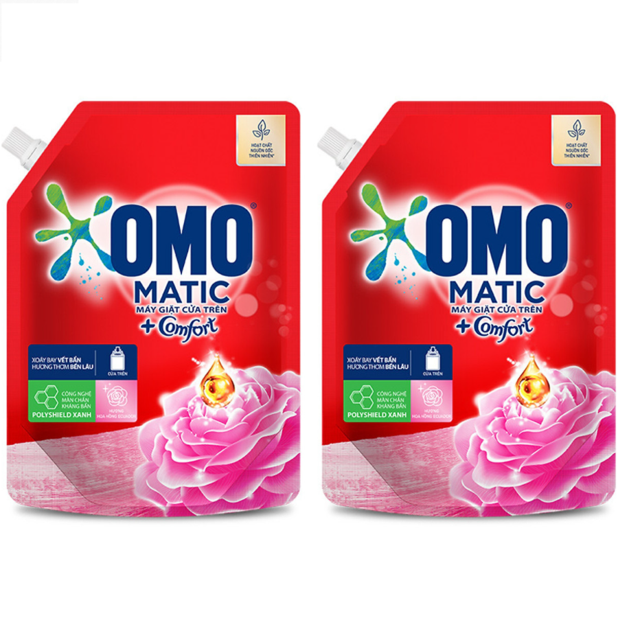 OMO Matic Comfort Rose Top Load Detergent Liquid 2kg x 4 Bags