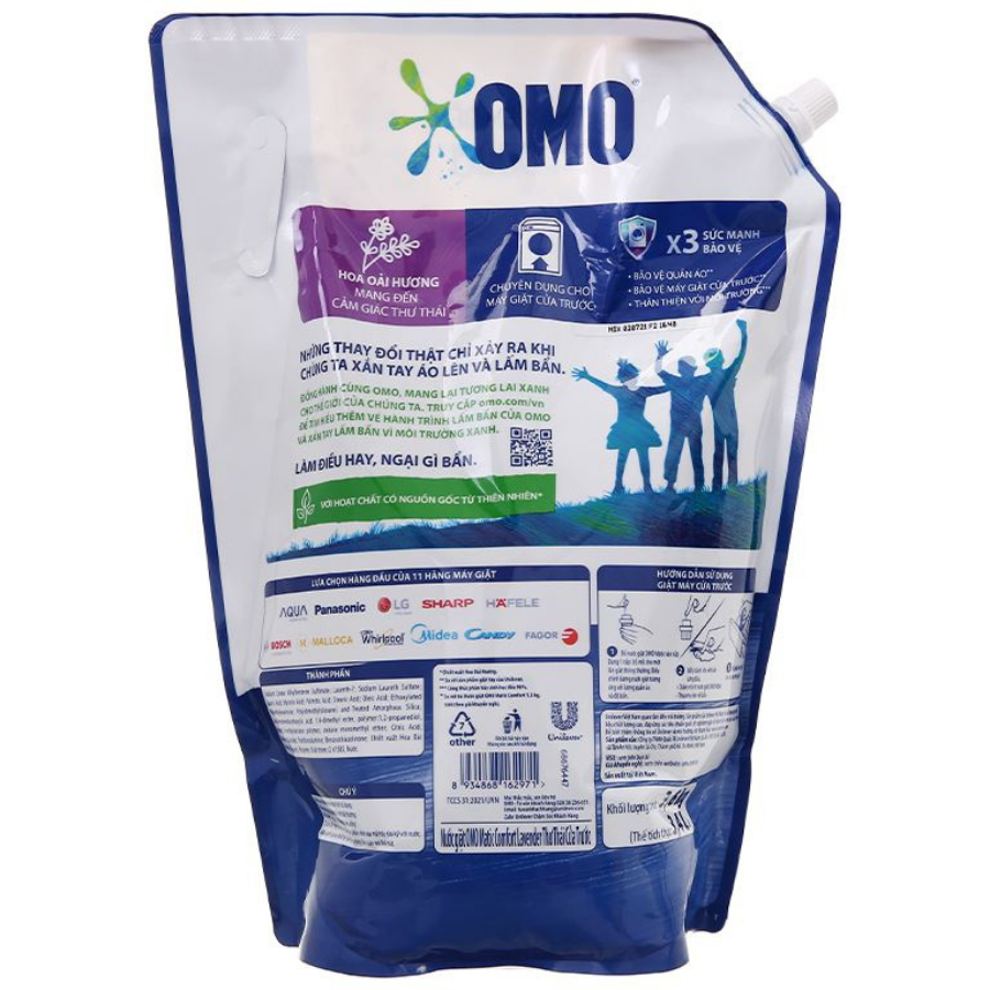 OMO Matic Deodorant Relax Front Load Detergent Liquid 3.6kg x 4 Bags