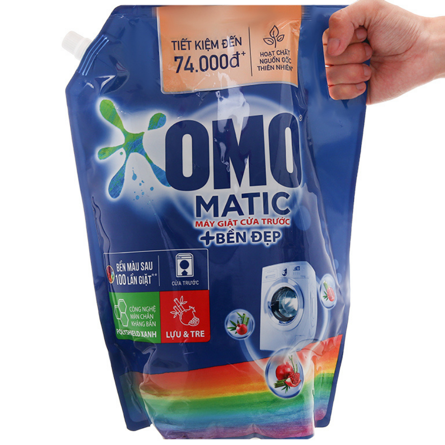 OMO Matic Front Load Bag Beautiful & Durable Detergent Liquid 3.7kg x 4 Bags