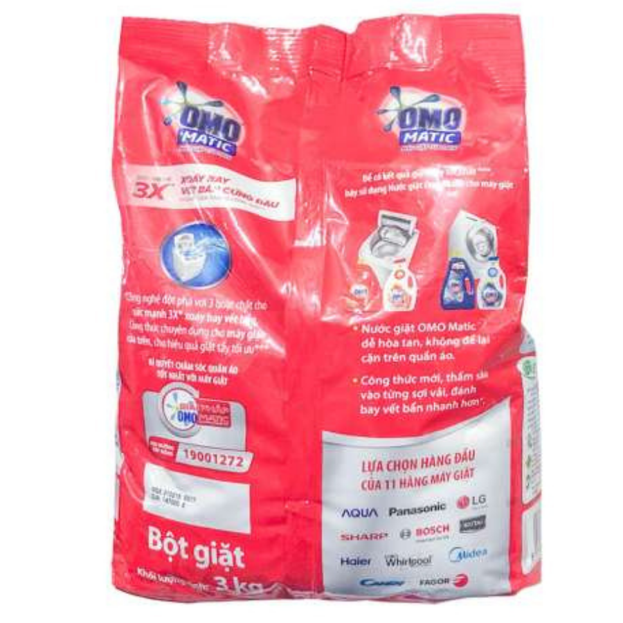 OMO Matic Detergent Powder Top Load 3kg x 4 Bags