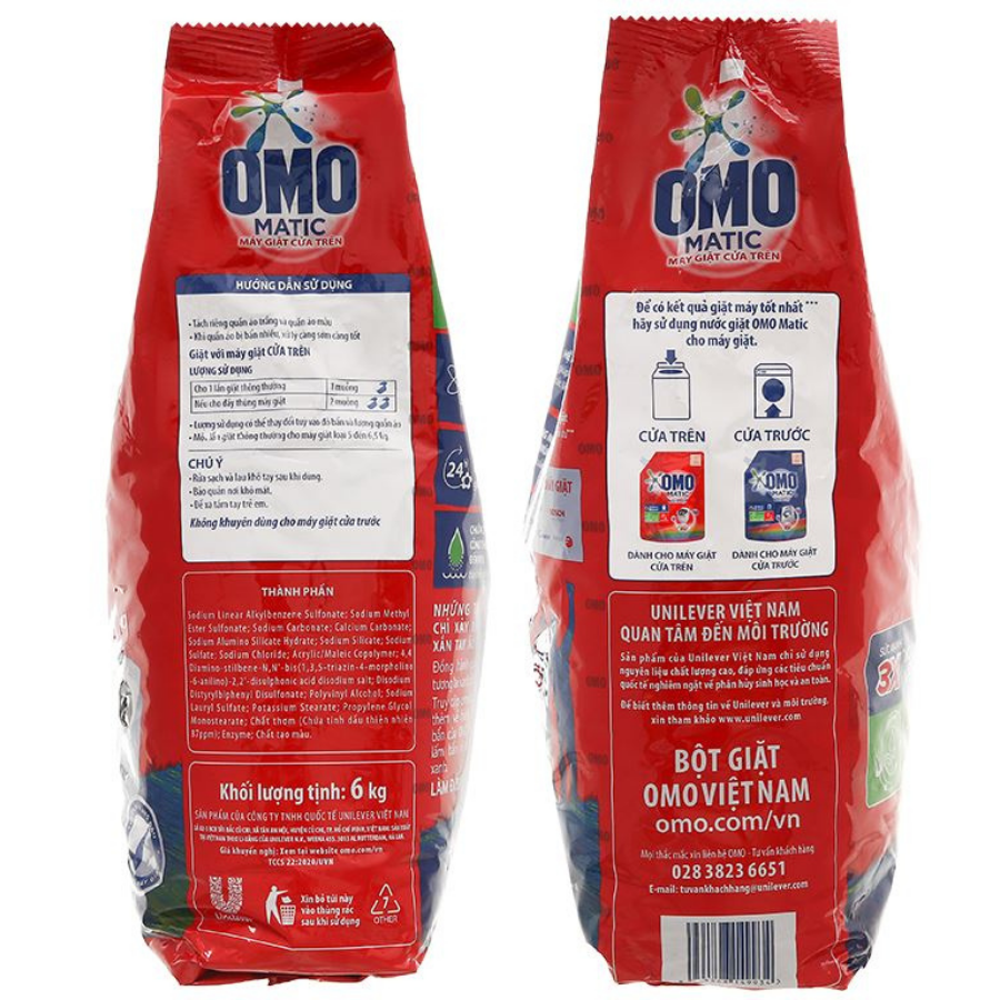 OMO Matic Powder Top Load 6kg x 3 Bags