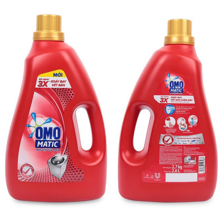 OMO Matic Top Load Bottle Detergent Liquid 2.7kg x 4 Bottles