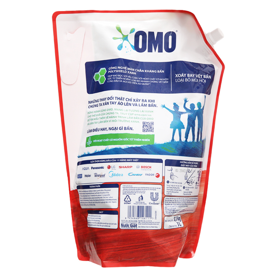 OMO Matic Bag Top Load Detergent Liquid 3.1kg x 4 Bags