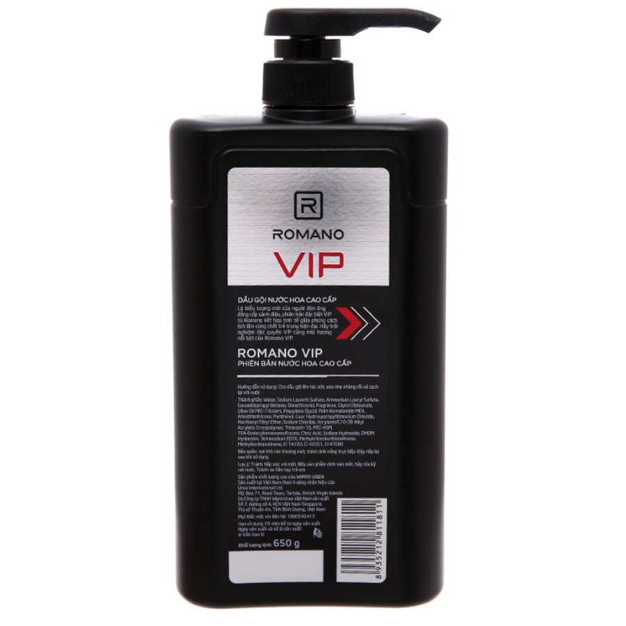 Romano VIP Shampoo 650g x 12 Bottles