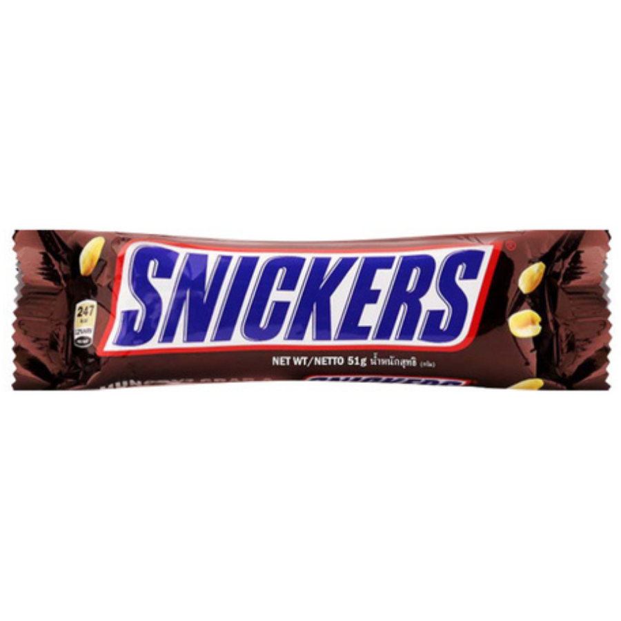 Snickers Chocolate 51g X 24 Bars X 8 Boxes • Vietnam FMCG GOODS Wholesaler