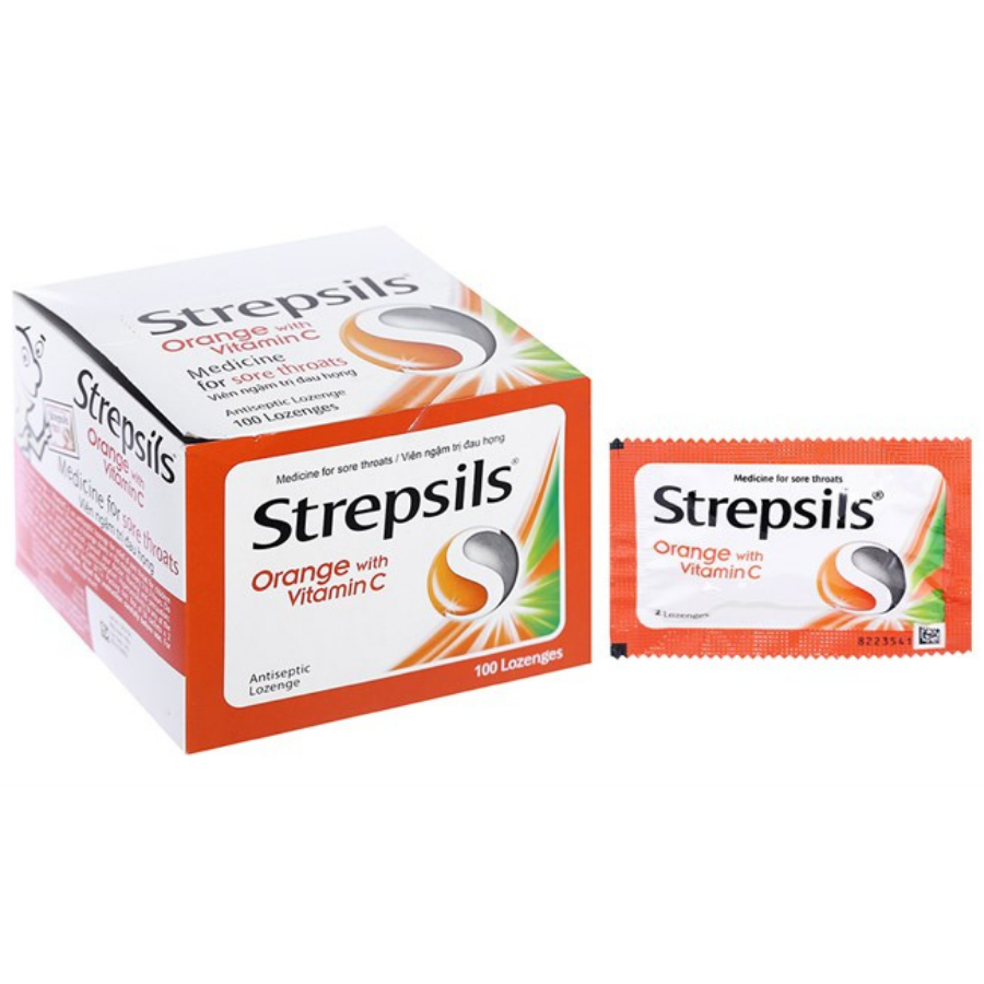  Strepsils Orange With Vitamin C 2 Lozenges 50 Bags x 50 Boxes