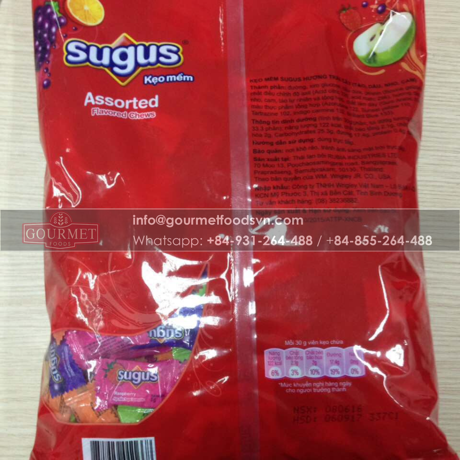 Sugus Candies Chewy Fruit 210g x 50 Bags