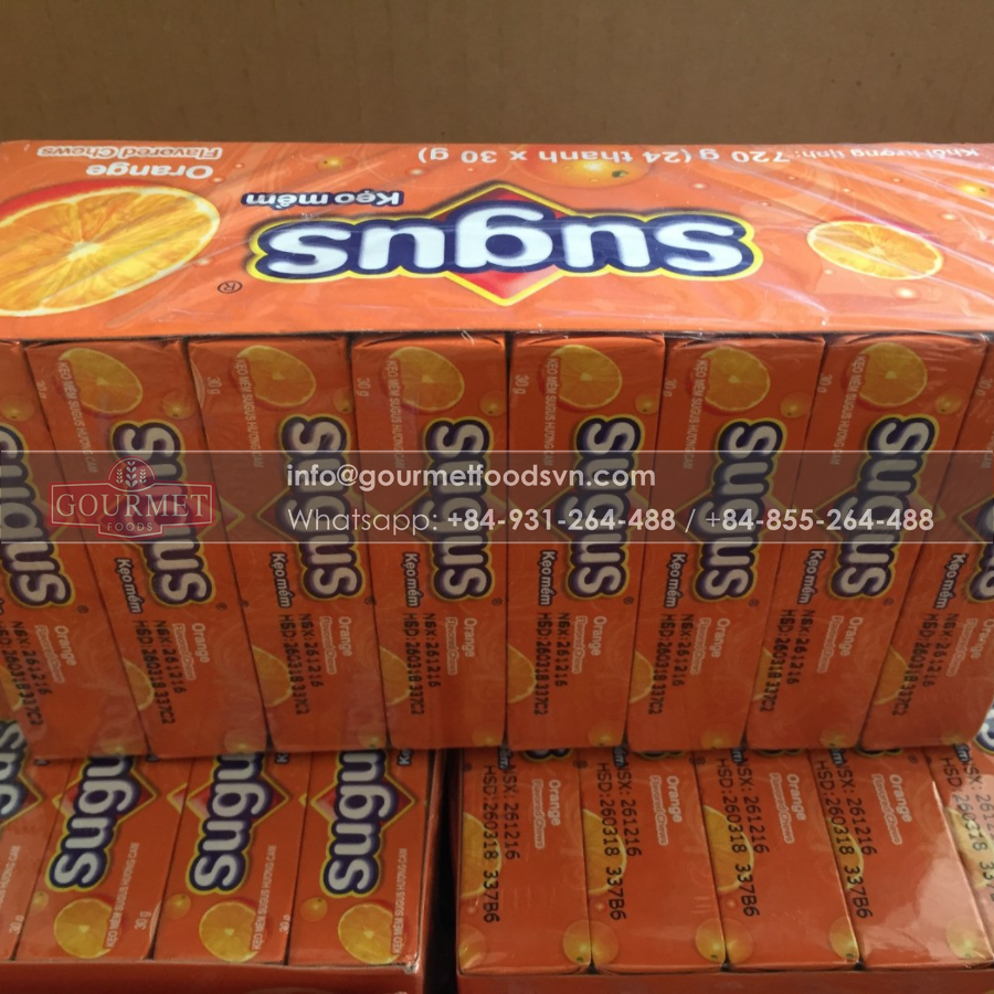 Sugus Orange Flavored Chews 720g x 24 Boxes