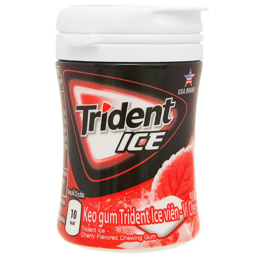 Trident Chewing Gum Ice Cherry (56g x 40 Pcs x 6 Jars) x 6 Boxes