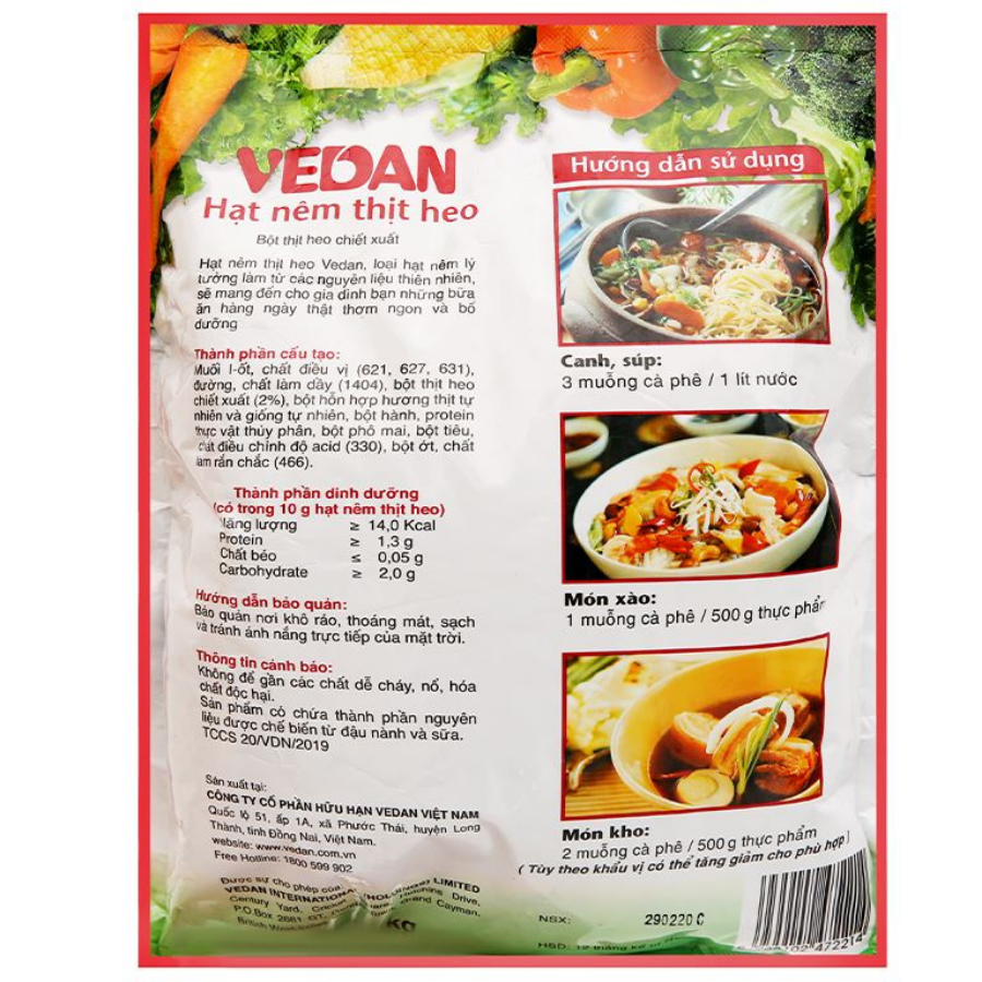 Vedan Salt Pork Flavour Seasoning Seeds 1kg x 8 Bags
