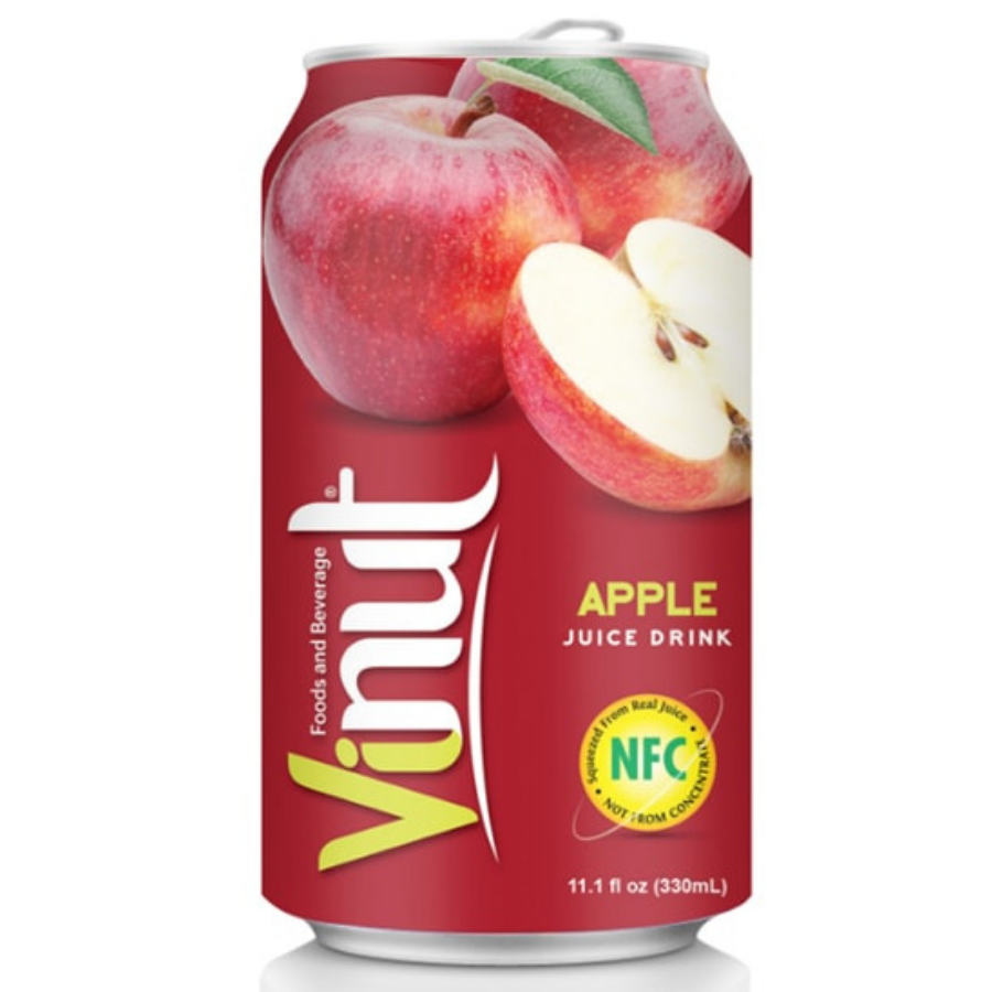 Vinut Apple Juice Drink 330ml x 24 Cans