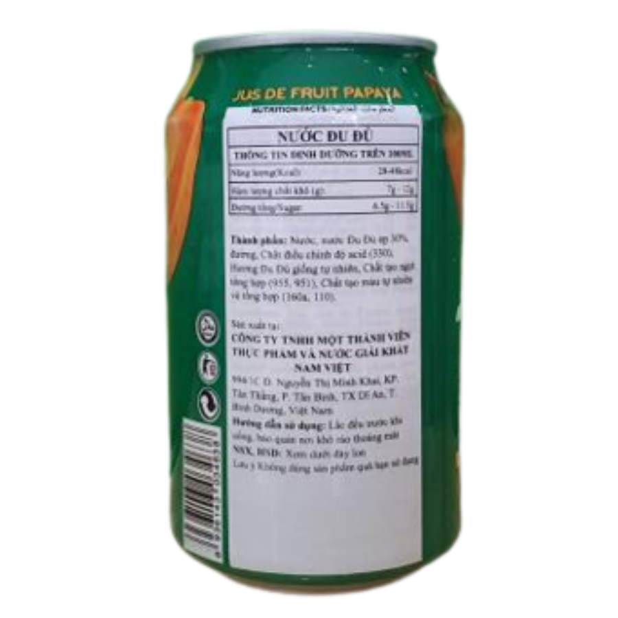 Vinut Papaya Juice Drink 330ml x 24 Cans