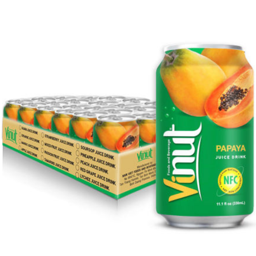 Vinut Papaya Juice Drink 330ml x 24 Cans
