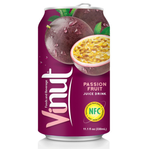 Vinut Passion Fruit Juice Drink 330ml x 24 Cans