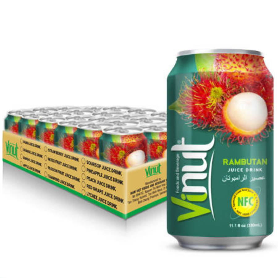 Vinut Rambutan Juice Drink 330ml x 24 Cans