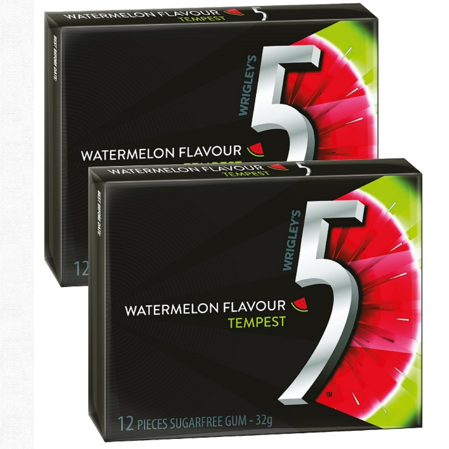 Wrigley's 5 Gum Watermelon 320g x 12 Boxes