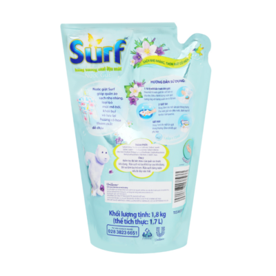 Surf Cool Morning Dew Detergent Liquid 1.7kg x 9 Bags