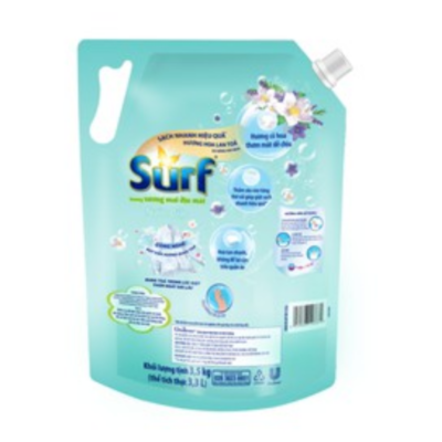 Surf Cool Morning Dew Detergent Liquid 3.5kg x 4 Bags