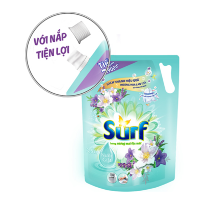 Surf Cool Morning Dew Detergent Liquid 3.5kg x 4 Bags