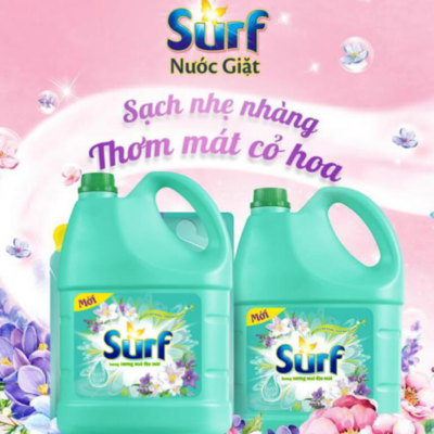 Surf Flowers Grass Detergent Liquid 3.6kg x 3 Bottles