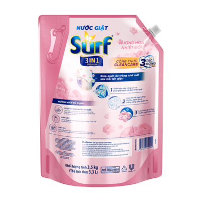 Surf 3in1 Premium Detergent Liquid 3.5kg x 4 Bags