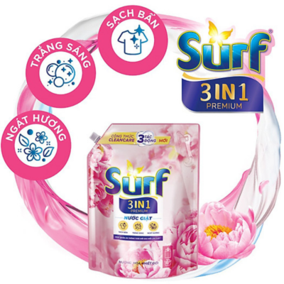 Surf 3in1 Premium Detergent Liquid 3.5kg x 4 Bags