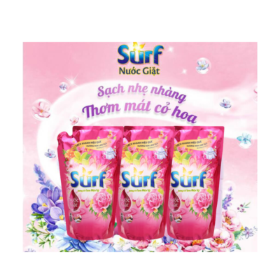 Surf Flowers Grass Detergent Liquid 1.7kg x 9 Bags