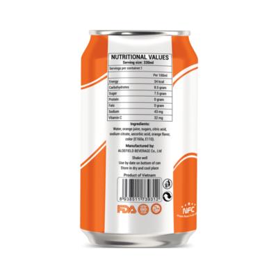 Yolo Orange Fruit Juice 330ml x 24 Cans