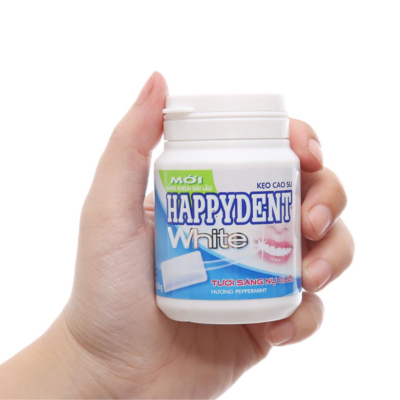 Happydent WHITE Gum Peppermint 56g x 6 Jars 12 Boxes