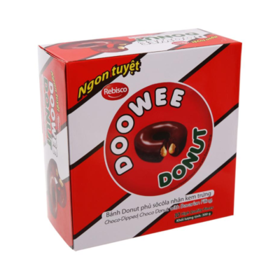 Doowee Donut Chocolate Topping Cake With Egg Cream 290g (10 x 29g) x 10 boxes