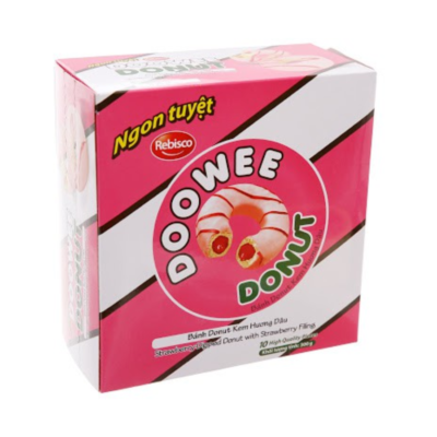 Doowee Donut Strawberry Cake 290g (10 x 29g) x 10 boxes