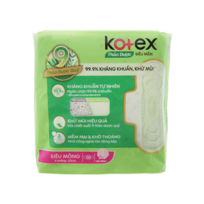Kotex Herbal Soft Ultra Thin Wings 23 cm 8pcs x 48 Packs