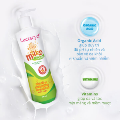 Lactacyd Milky Milk Bath & Shampoo 500ml x 12 Bottles