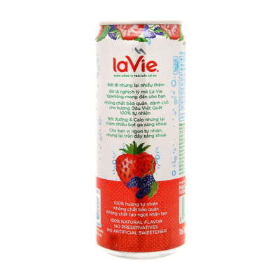 Lavie Sparkling Water Blueberry & Strawberry Flavor 330ml x 24 Cans