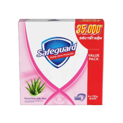 Safeguard Floral Pink with Aloe Soap (130g x 6) x 12 Packs