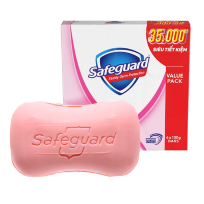Safeguard Floral Pink with Aloe Soap (130g x 6) x 12 Packs