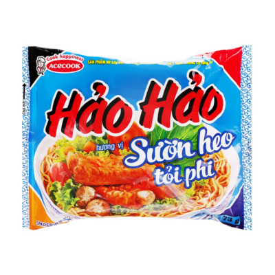 Hao Hao Instant Noodle Pork Ribs with Fried Garlic 75g (2)