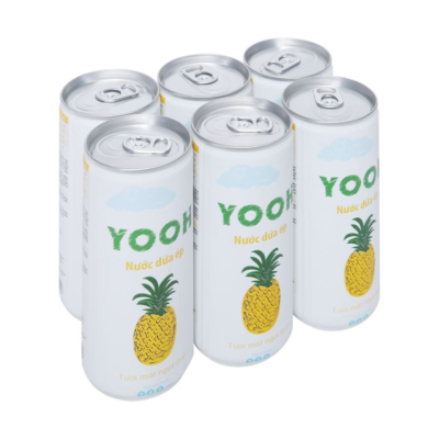 YOOH Pineapple Juice 240ml x 24 Cans