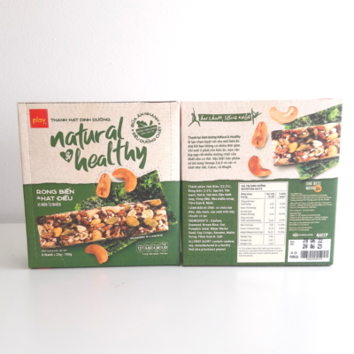 Play Nutritional Cake Bar Natural & Healthy Seaweed And Cashews Flavor 25g x 6 Bar x 10 Boxes